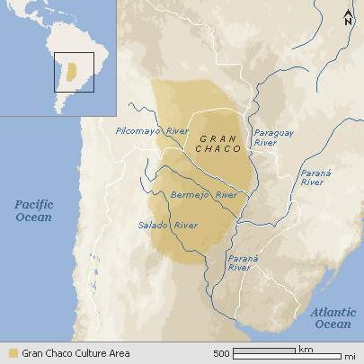 [Karte Südamerikas mit der Chaco-Region]